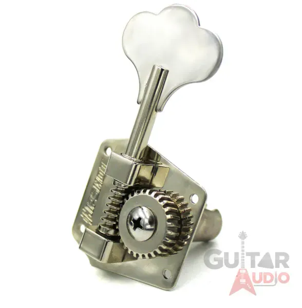 Hipshot 4-In-line HB3 Clover Key Bass Tuners, Nickel, Set of 4 (20310N)