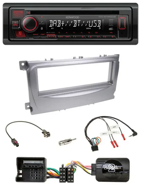 Kenwood Lenkrad CD USB Bluetooth DAB Autoradio für Ford Galaxy C-Max ab 2007 Foc