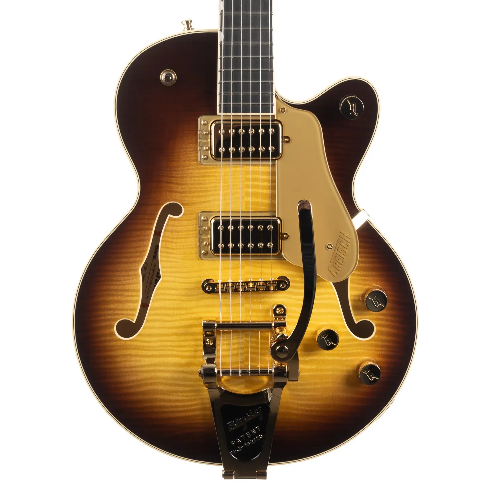 Электрогитара Gretsch Broadkaster Jr. LX Figured Center Block with Bigsby Caramel Dawn с кейсом