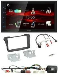 JVC USB Bluetooth Lenkrad DAB 2DIN Autoradio für Hyundai i40 11-19 AUX USB schwa