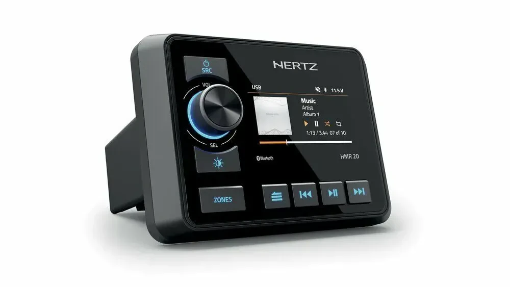 Автомагнитола Hertz HMR 20 3" 2 зоны USB Bluetooth Gauge Mount