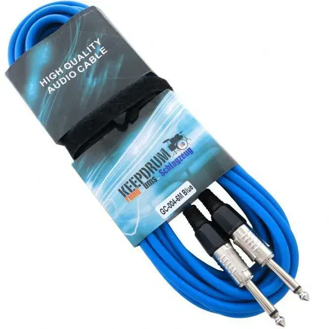 Инструментальный кабель keepdrum GC-004 BL Blue 6 м