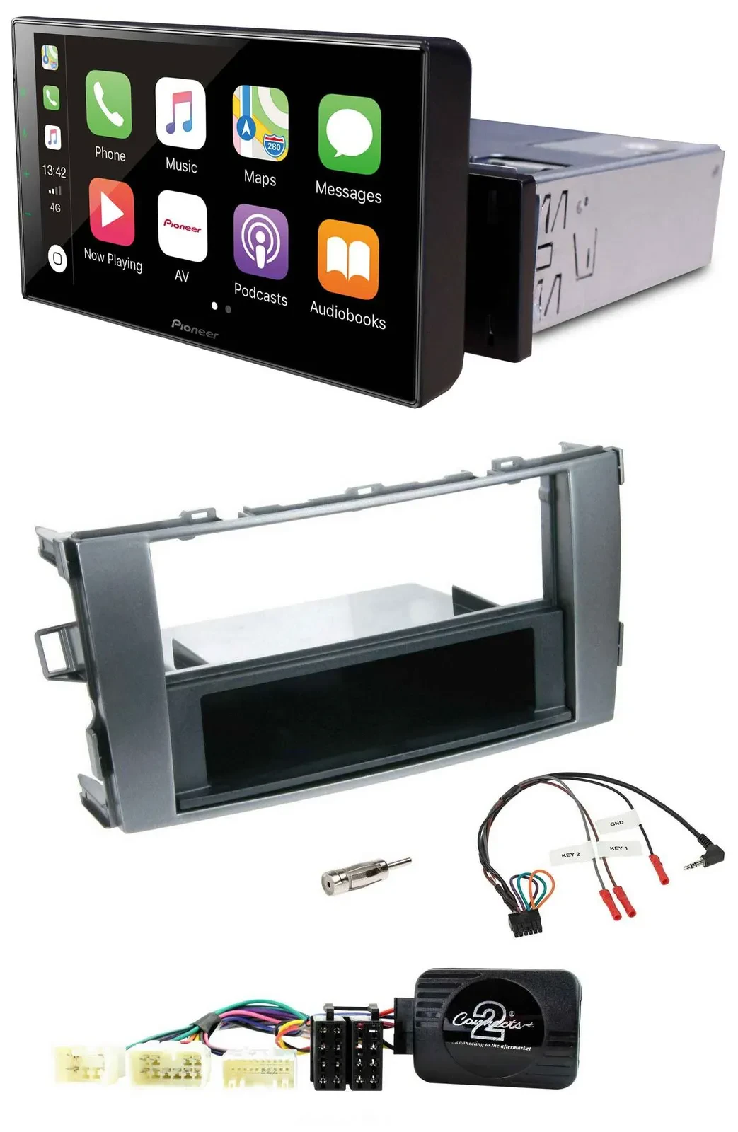 Pioneer Bluetooth Lenkrad DAB USB Autoradio für Toyota Avensis Typ T25 ab 2003