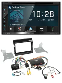 Kenwood DAB TMC USB 2DIN Lenkrad Bluetooth Navigation für Fiat Citroen Peugeot I