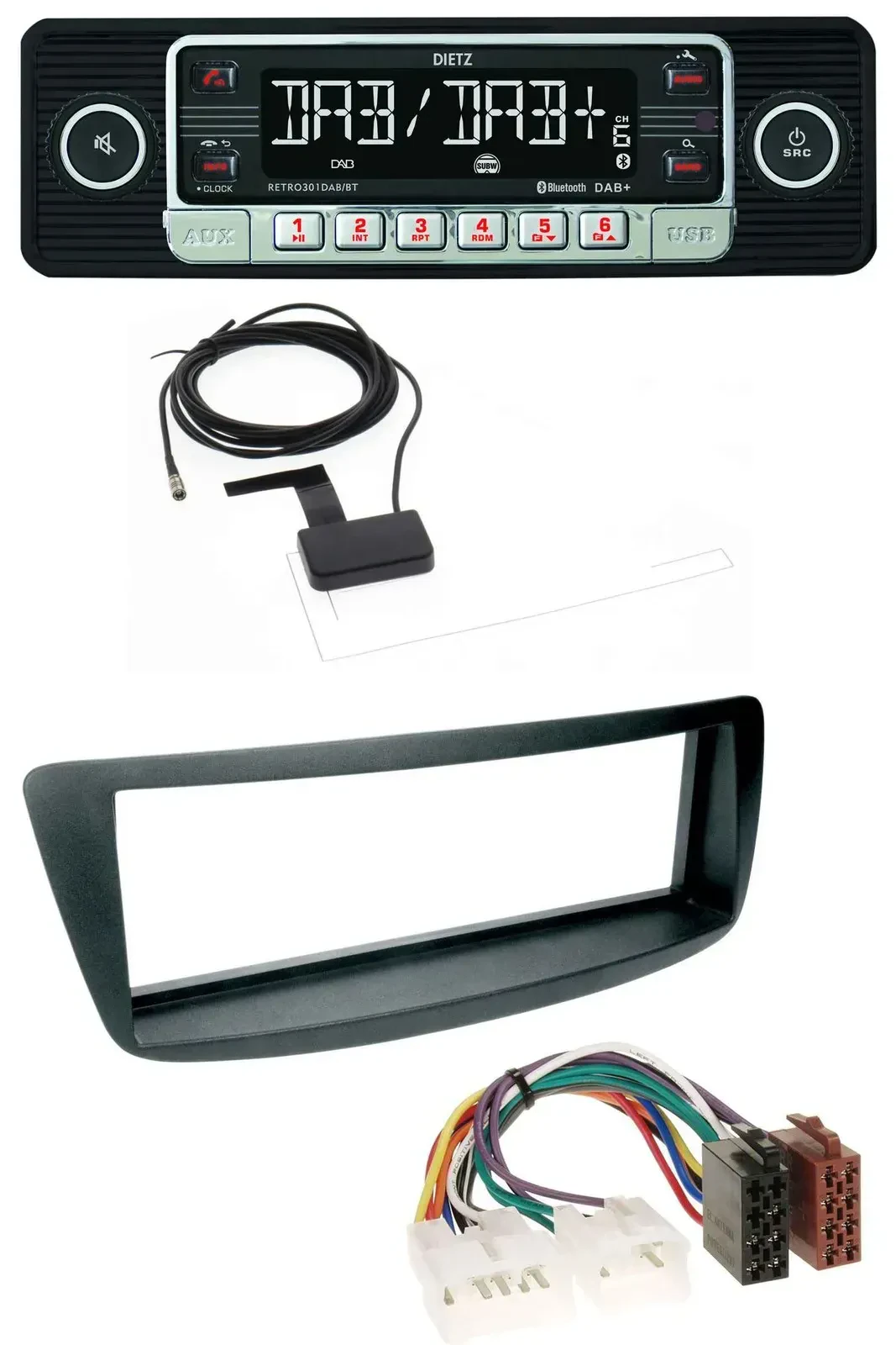 Dietz DAB Bluetooth USB MP3 Autoradio für Toyota Aygo (AB1, 05-14)