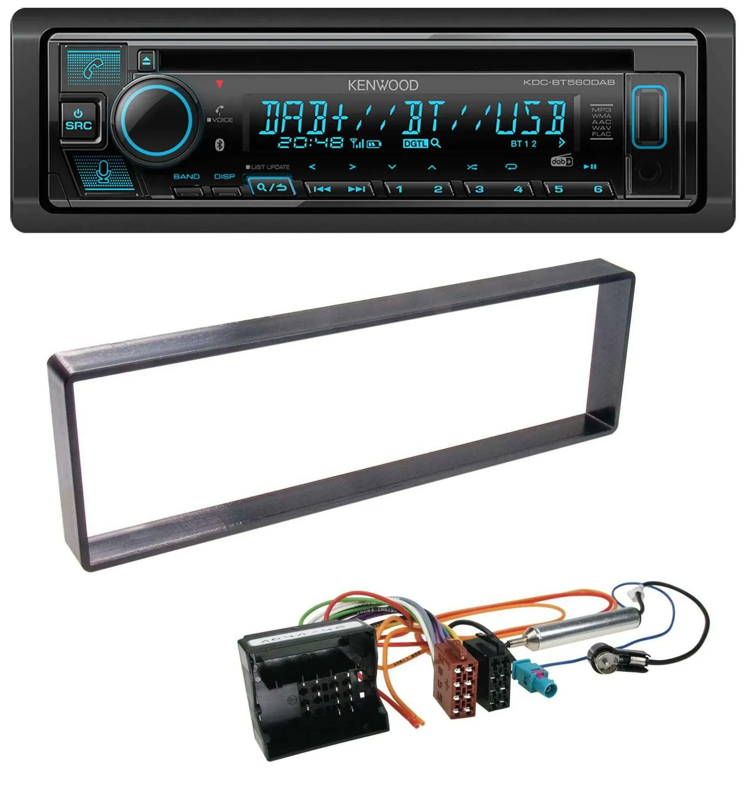 Kenwood Bluetooth DAB CD MP3 USB Autoradio für Citroen C4