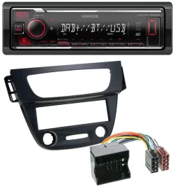 Kenwood MP3 Bluetooth USB DAB Autoradio für Renault Megane 3 09-14 Quadlock schw
