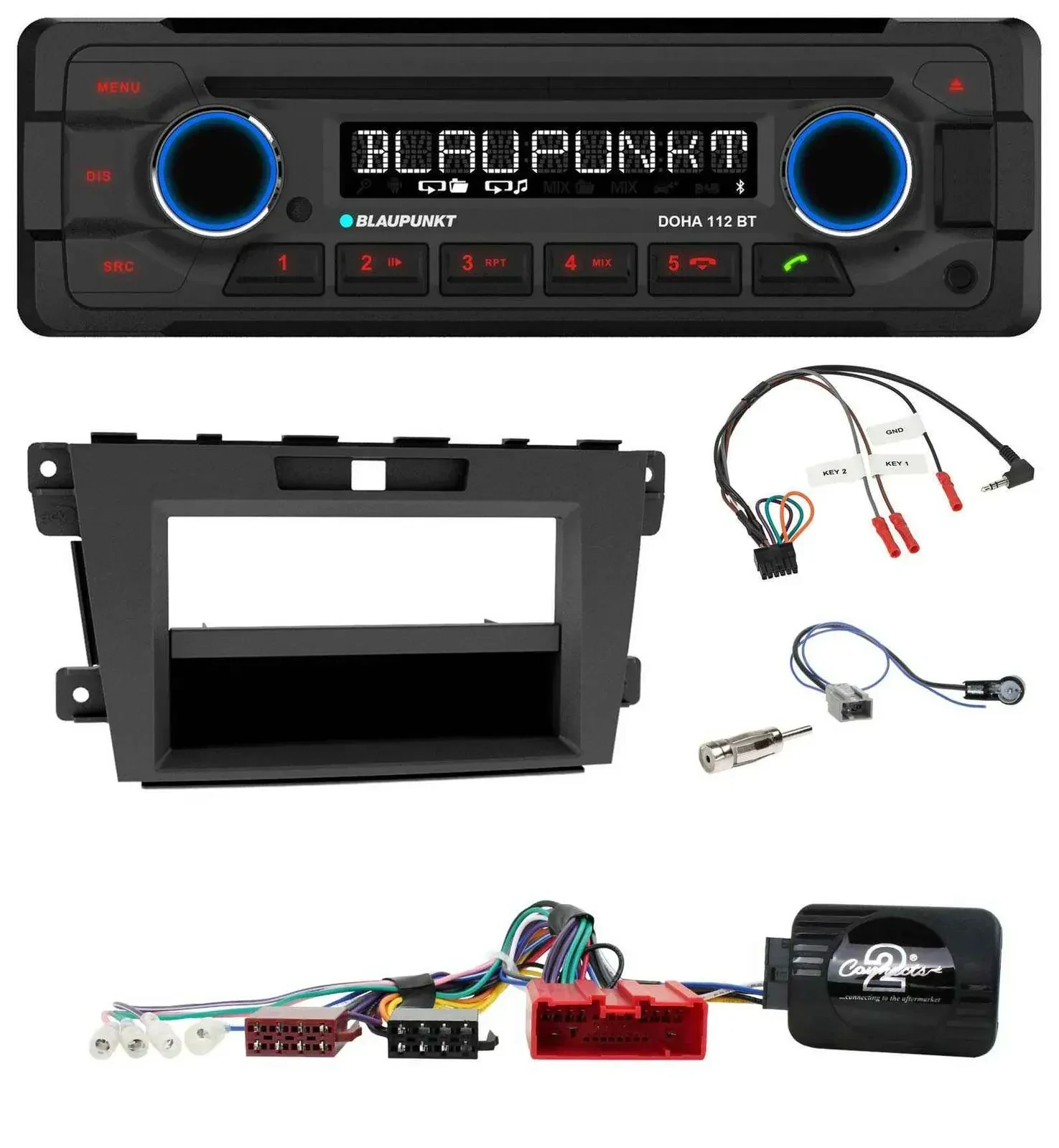 Blaupunkt Lenkrad MP3 CD Bluetooth USB Autoradio für Mazda CX-7 2009-2013
