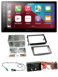 Автомагнитола Pioneer 2-DIN, USB, MP3, DAB, Bluetooth, серебристый, для Alfa Romeo Mito (с 2014, тип 955)