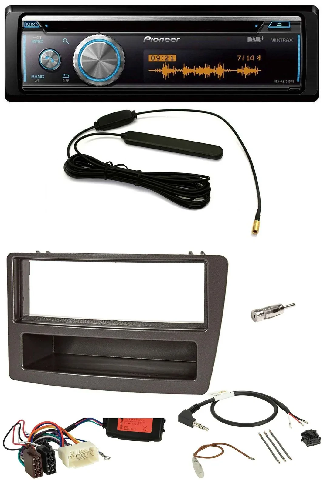 Автомагнитола для Honda Civic 2004–2006 Pioneer CD, USB, Bluetooth, DAB, антрацит