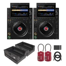 Медиаплеер для DJ AlphaTheta CDJ-3000X (набор, 2 шт.) с XS-CDXBL Black Flight Cases