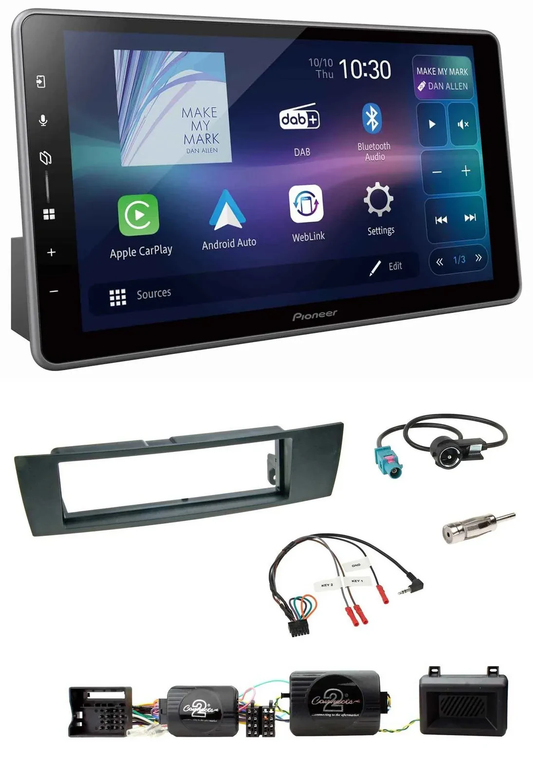Pioneer Bluetooth USB DAB Lenkrad Autoradio für BMW 1er 2004-2013 E87