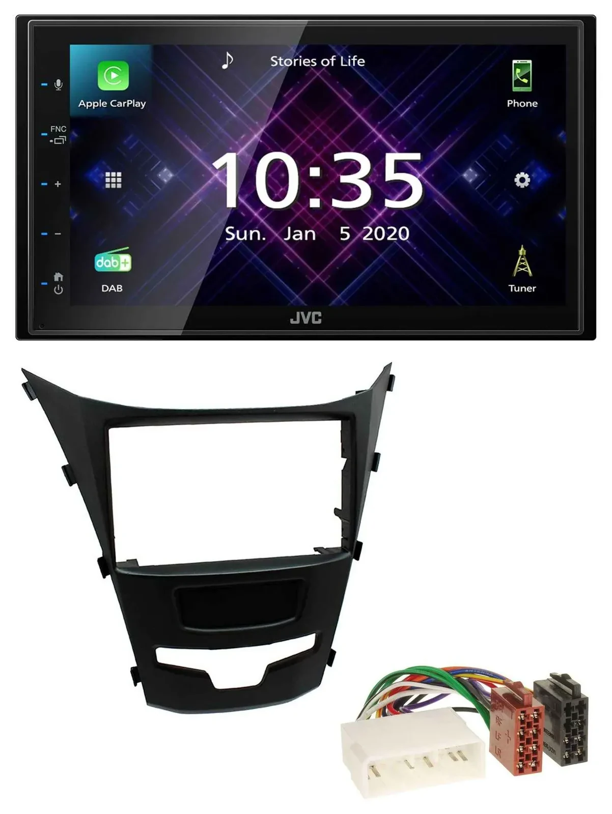 JVC DAB 2DIN MP3 Bluetooth USB Autoradio für SSangYong Korando ab 2013