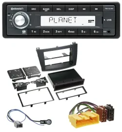 Continental USB MP3 AUX 1DIN Autoradio für Mazda 3 (ab 2009)