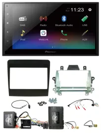 Автомагнитола для Porsche 911 2011–2017 Pioneer 2DIN, USB, Bluetooth, DAB, поддержка кнопок на руле