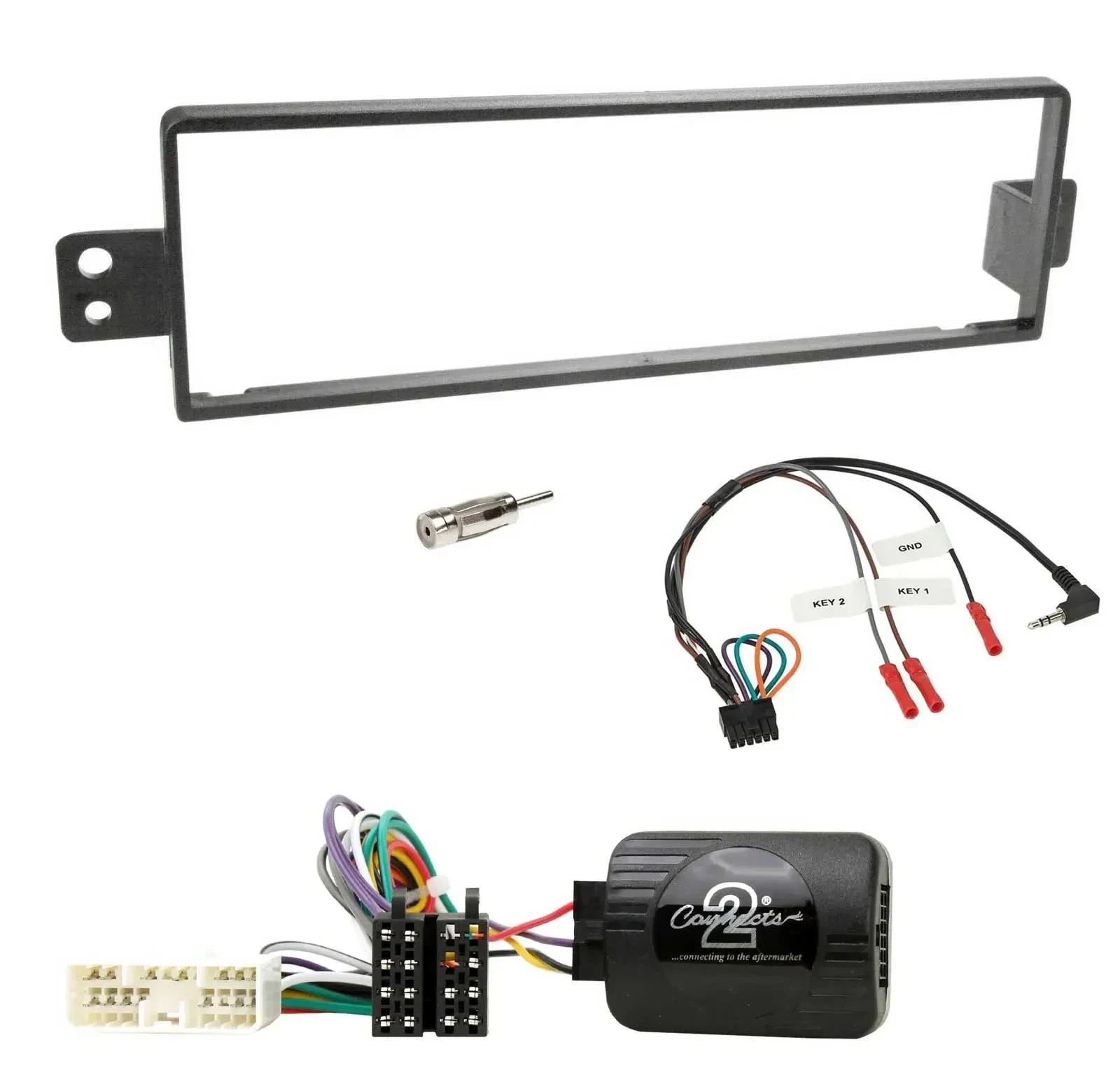 Einbauset Lenkradadapter DIN Autoradio für SsangYong Rexton 2003-2006 ohne Telef