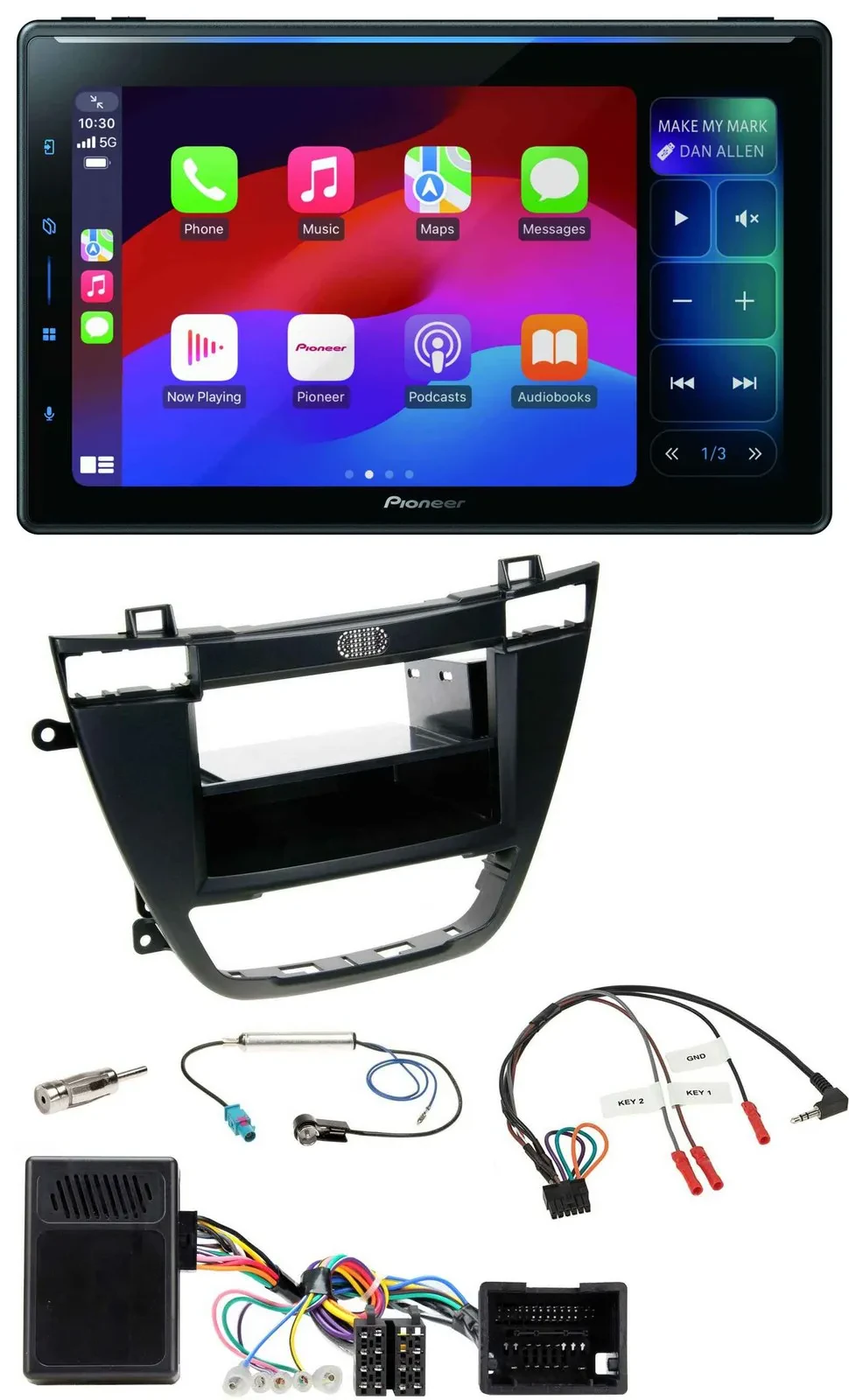 Pioneer Bluetooth DAB Lenkrad USB Autoradio für Opel Insignia ab 08 schwarz