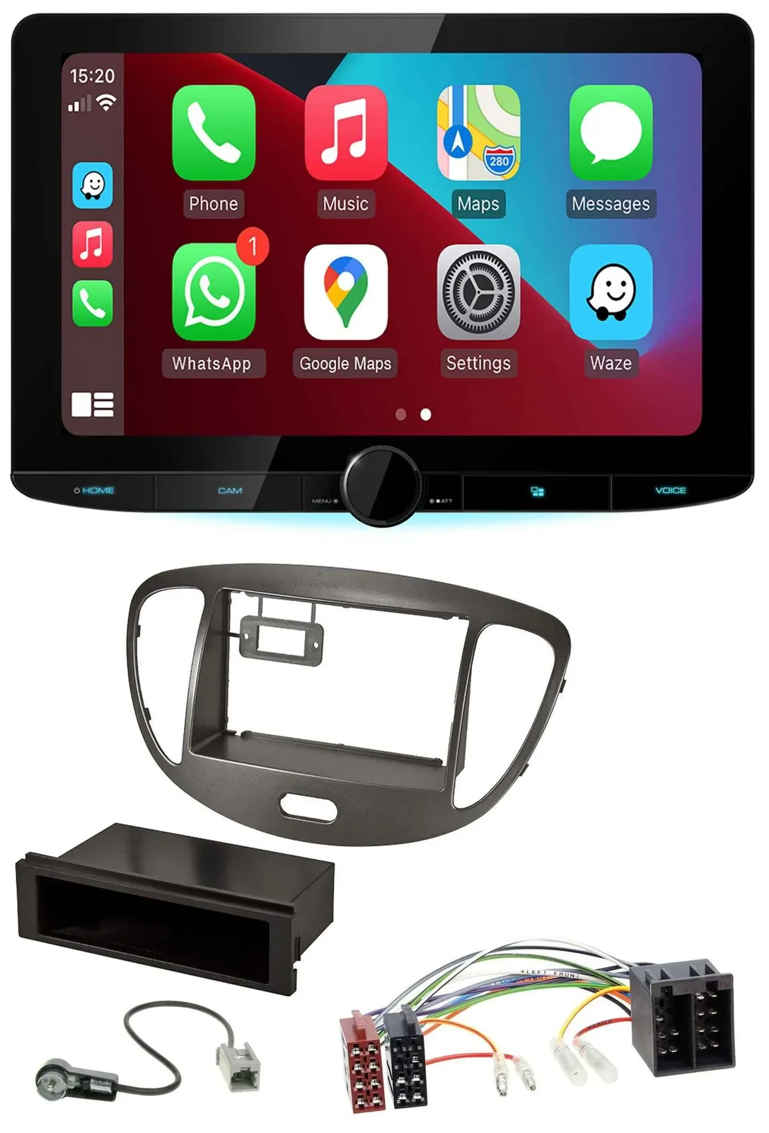 Kenwood MP3 USB DAB Bluetooth Autoradio für Hyundai i10 2008-2013 dunkelsilber