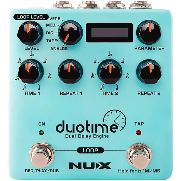 Педаль эффектов для электрогитары NUX Duotime Dual Delay Engine Effects Pedal Blue