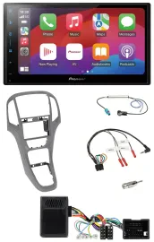 Автомагнитола для Opel Astra J (с 2009) Pioneer 2DIN DAB USB Bluetooth, управление с руля, цвет титановый