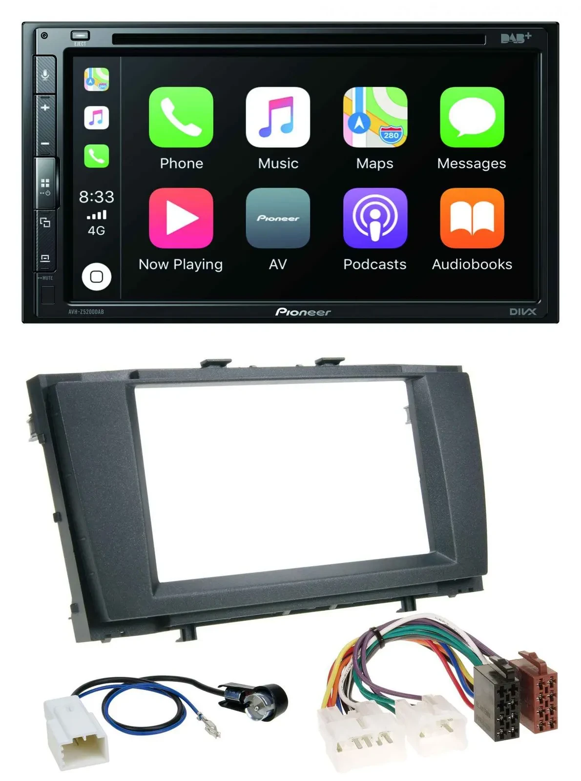 Pioneer DVD 2DIN MP3 DAB Bluetooth USB Autoradio für Toyota Avensis 2009-2015