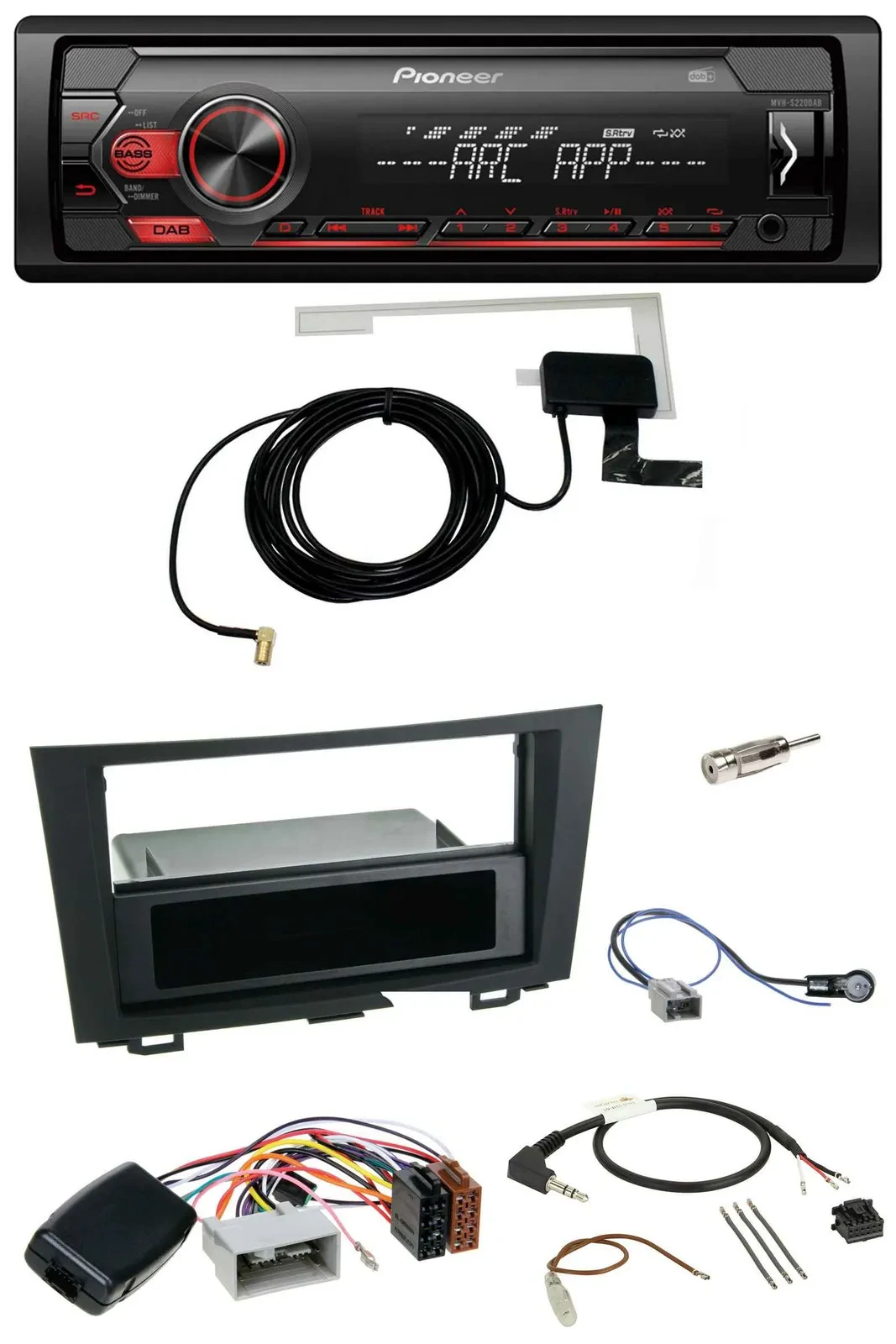 Pioneer 1DIN USB DAB MP3 Lenkrad Autoradio für Honda CRV (2006-2012)