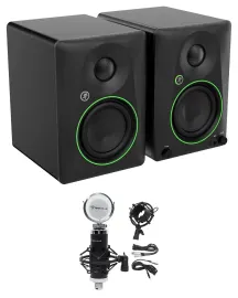 Pair Mackie CR4.5BT 4.5" Powered Studio Monitors w/ Tone Control+Microphone