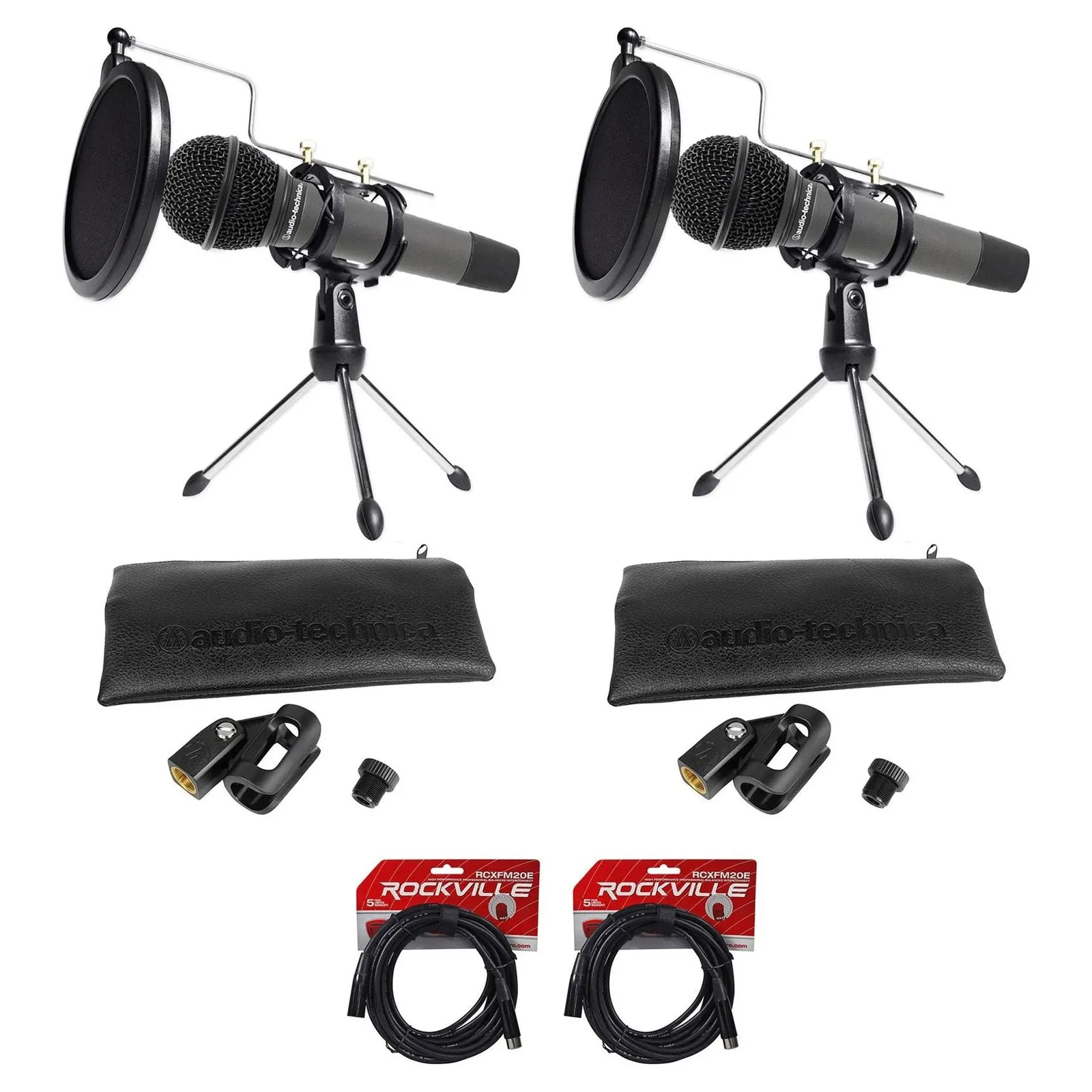 Микрофон проводной Audio-technica ATM510 Black с аксессуарами (пара)