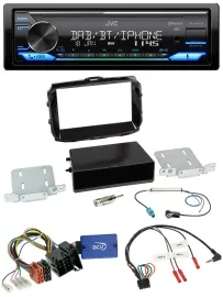 JVC Bluetooth DAB USB Lenkrad Autoradio für Alfa Romeo Giulietta 13-21 ISO piano