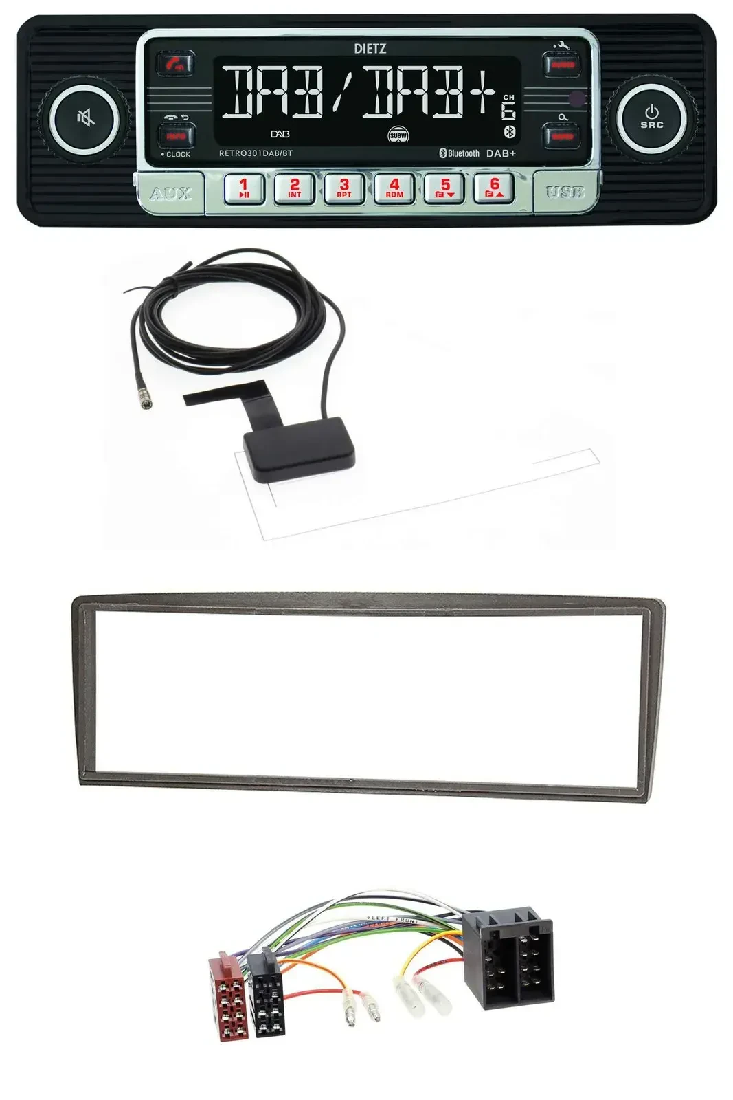 Dietz DAB Bluetooth USB MP3 Autoradio für Alfa Romeo GTV (ab 2004)