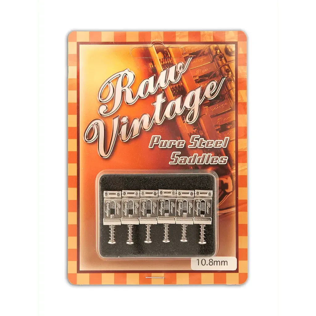 Седло бриджа для электрогитары Raw Vintage RS-108 Chrome (6 штук)