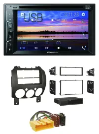 Pioneer Bluetooth 2DIN USB DVD DAB MP3 Autoradio für Mazda 2 (ab 2007)