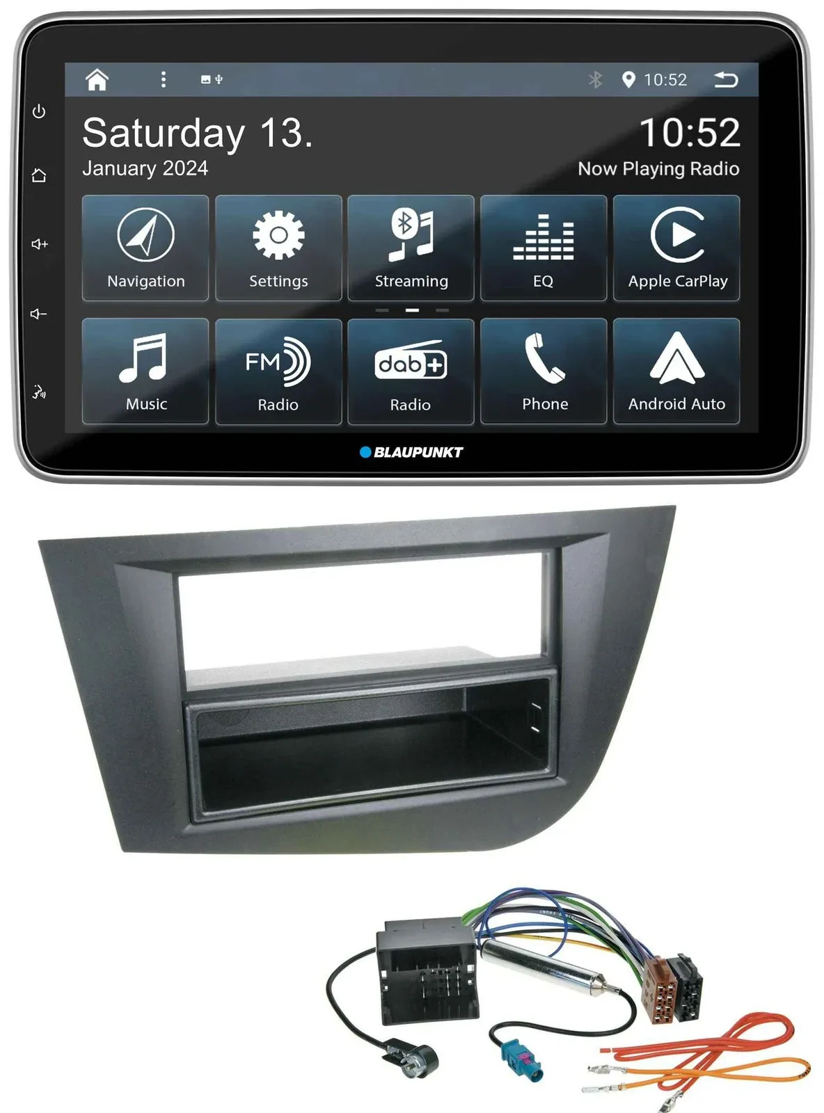 Blaupunkt USB DAB SD MP3 Bluetooth Autoradio für Seat Leon (ab 05) - schwarz