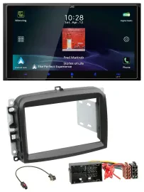 JVC USB Bluetooth 2DIN DAB MP3 Autoradio für Fiat 500 L (ab 2012)