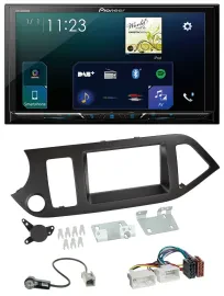 Автомагнитола для Kia Picanto Pioneer 2-DIN, Bluetooth, USB, DAB (с 2011, без старт-стоп)