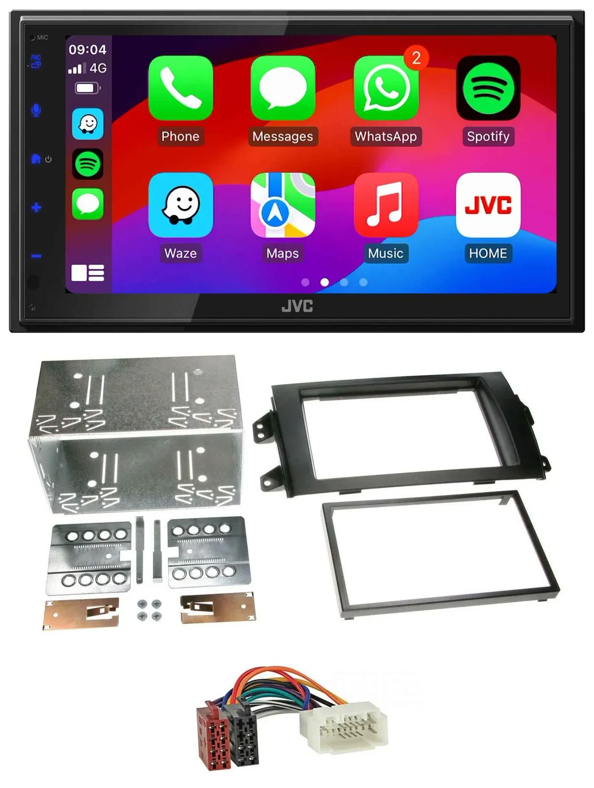 JVC Bluetooth 2DIN MP3 DAB USB Autoradio für Fiat Sedici Suzuki SX 4 ab 06