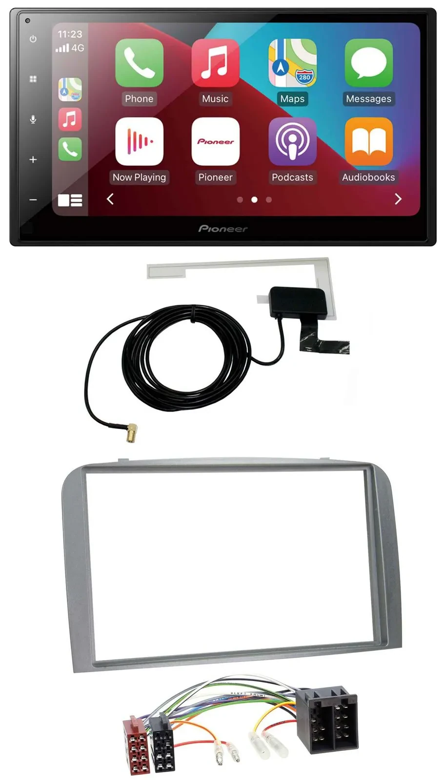 Pioneer USB Bluetooth DAB MP3 2DIN Autoradio für Alfa Romeo 147 GT 00-10 silber