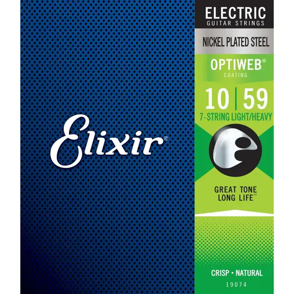 Струны для 7-струнной электрогитары Elixir 19074 Optiweb Light/Heavy 10-59