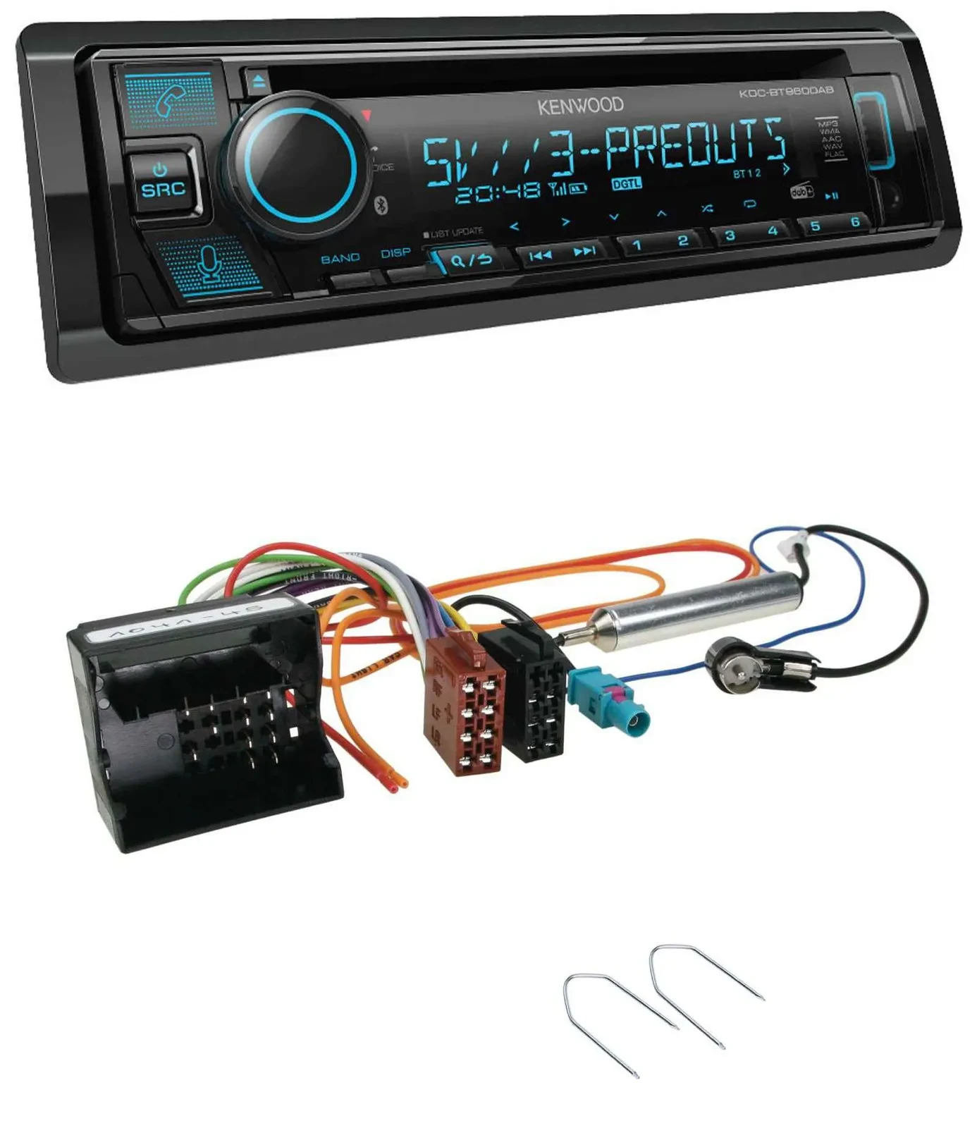 Kenwood Bluetooth USB CD MP3 DAB Autoradio für Peugeot Expert ab 2016 Traveller