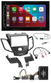 ESX 2DIN DAB USB Lenkrad Bluetooth Autoradio für Ford Fiesta 08-10 schwarz