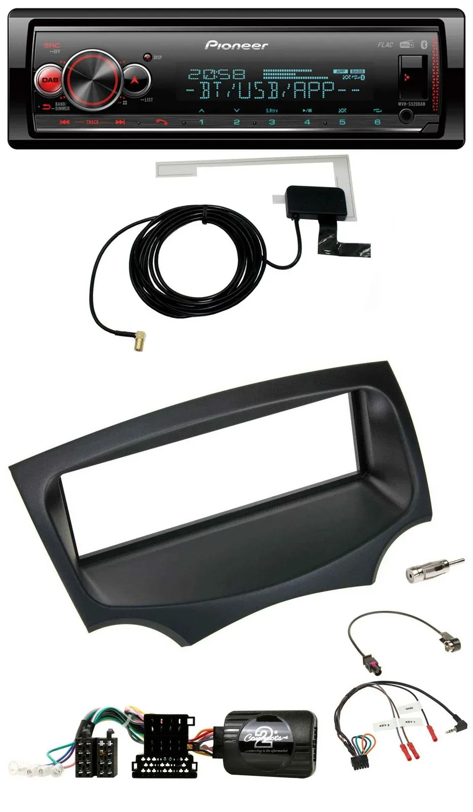 Pioneer Bluetooth DAB USB Lenkrad Autoradio für Ford Ka RU8 2008-2017