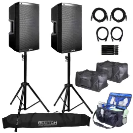 Alto Professional TS315 15" Powered Speaker 2-Pack with Stands & Bags