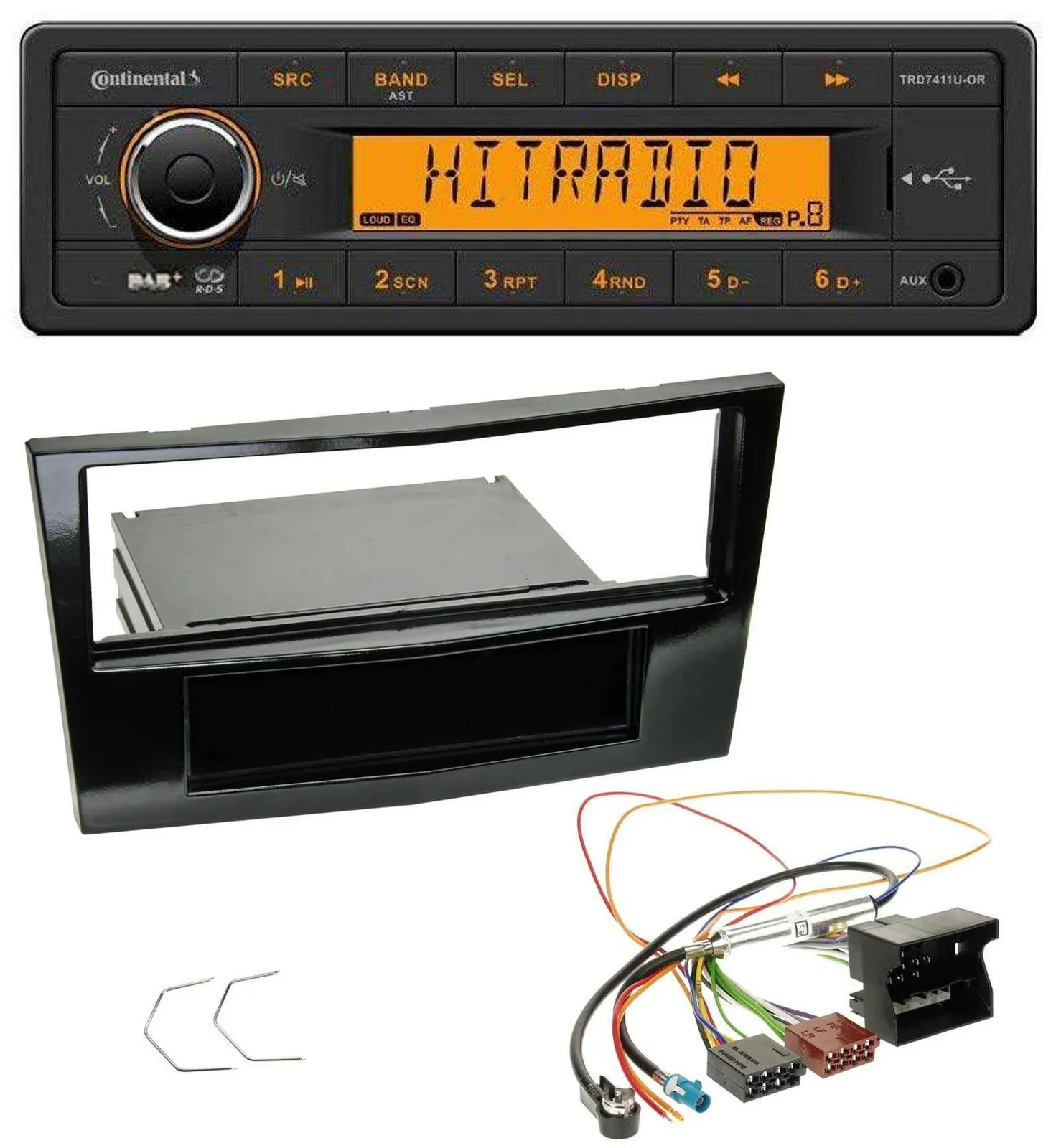 Continental 1DIN DAB MP3 AUX USB Autoradio für Opel Astra H Corsa D Zafira B ab