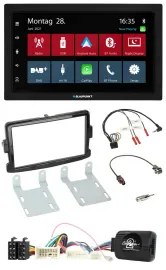 Автомагнитола Blaupunkt 2-DIN Bluetooth DAB USB для Dacia (с 2012) черный (piano black)