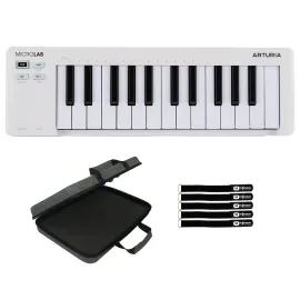 Arturia MicroLab mk3 White Ultra-Compact MIDI Controller with Case