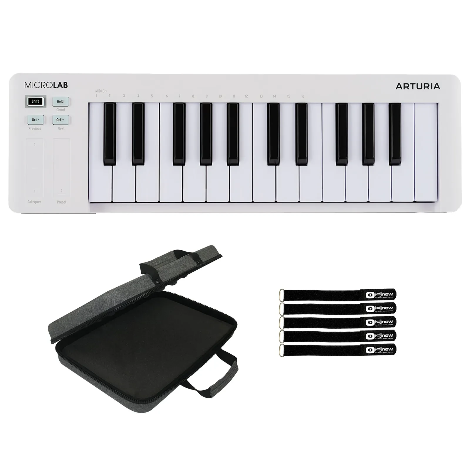 Arturia MicroLab mk3 White Ultra-Compact MIDI Controller with Case