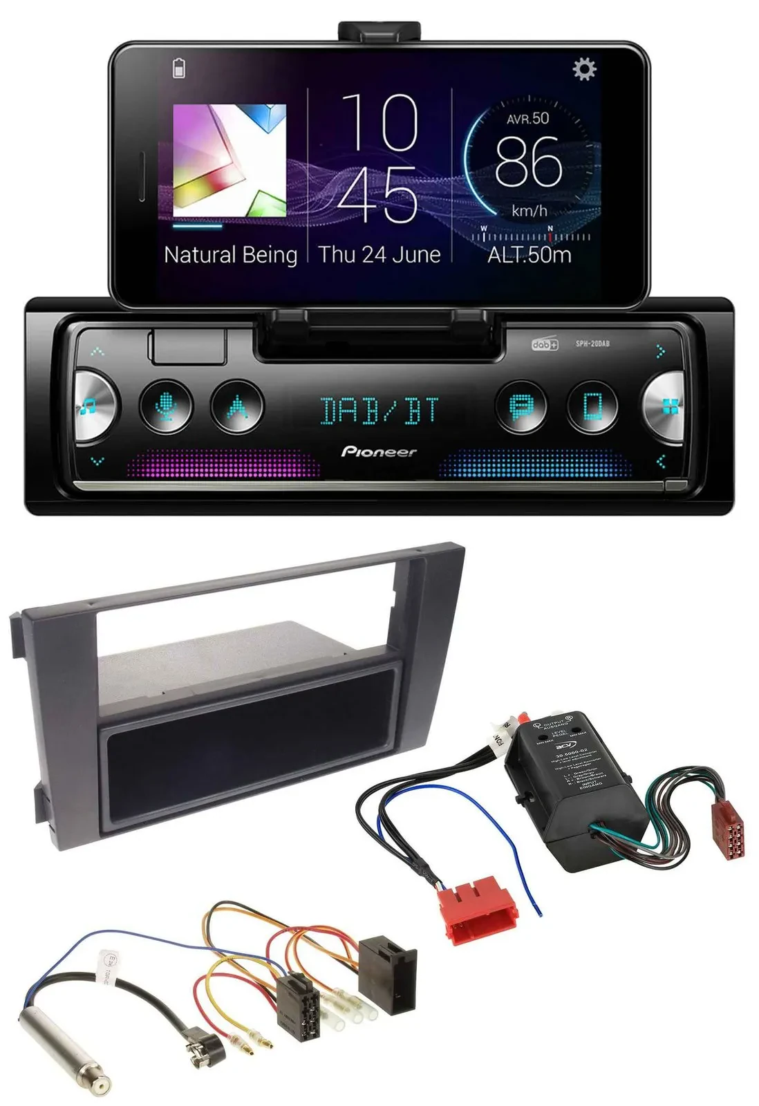 Автомагнитола для Audi A6 (C5) 2001–2005 Pioneer USB, MP3, Bluetooth, DAB, совместима с Symphony/Bose