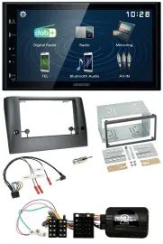 Автомагнитола Kenwood 2DIN, Bluetooth, USB, DAB, для Fiat Stilo 2005–2007, совместима с управлением на руле