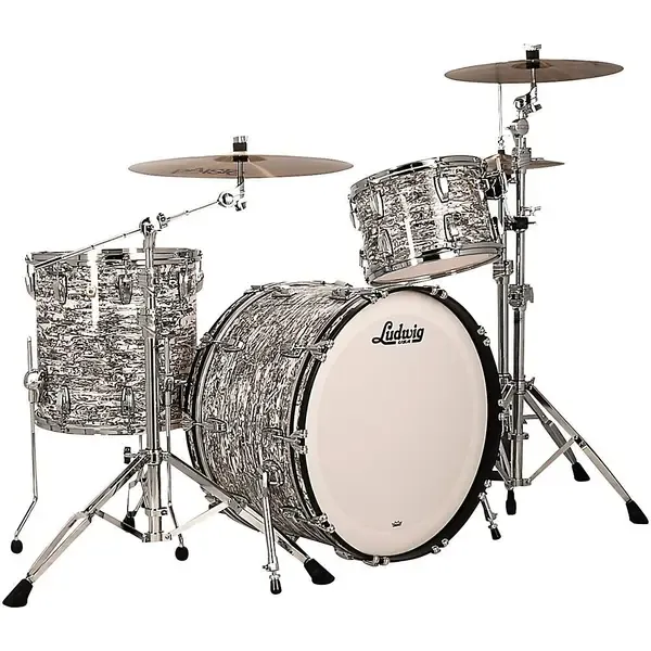 Ударная установка акустическая Ludwig Classic Maple 3-Piece Pro Beat Shell Pack w/24 in. Bass - White Abalone