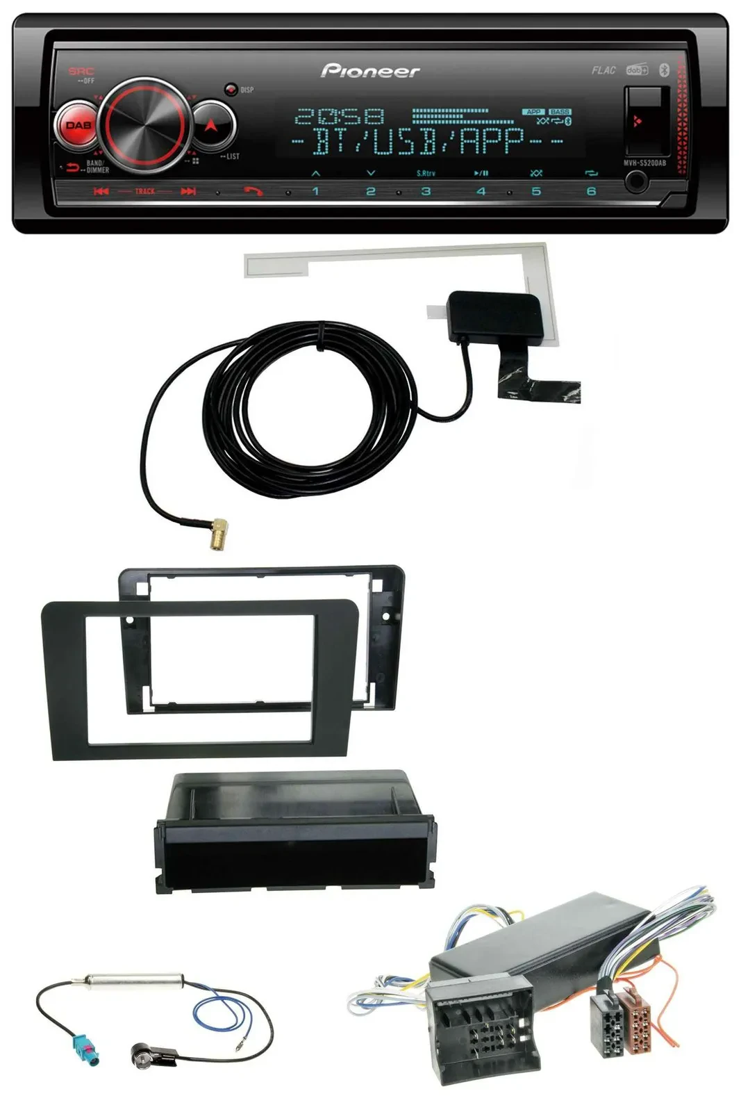 Pioneer Bluetooth DAB USB MP3 Autoradio für Audi A3 06-12 8P Symphony Bose Aktiv